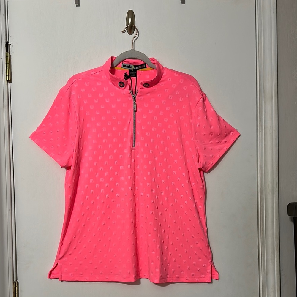 Jamie Sadock Pink Polo T-Shirt with Short Sleeves